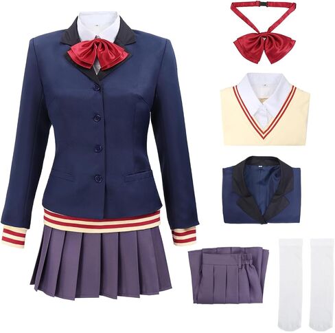 DAZCOS Anime Aira Cosplay Costume Womens Adult Uniform JK Maid Dress Outfit Full Set for Halloween Party in Kuwait