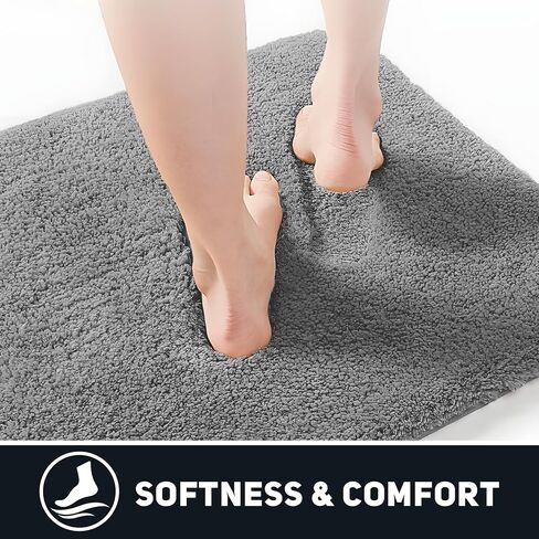 Ultra Soft Microfiber Bathroom Rug Set 3 Pieces - Non Slip Quick Dry Bath Mats for Bathroom Floor, Absorbent Shower Rugs with 20x32"/17x24"/20x24", Machine Washable Bath Rugs for Tub, Shower, Vanity in Saudi Arabia