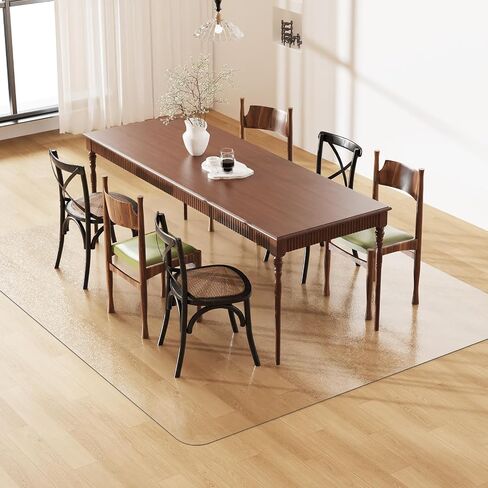 Floor Mat for Home, 24"x 36" Upgraded Clear Area Rug, Non-Slip Entryway Rug, PVC Waterproof Desk Cover Protector Refrigerator Mat, Plastic Desk Pad Mat in Kuwait