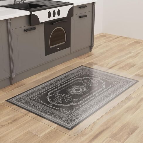Floor Mat for Home, 24"x 36" Upgraded Clear Area Rug, Non-Slip Entryway Rug, PVC Waterproof Desk Cover Protector Refrigerator Mat, Plastic Desk Pad Mat in Kuwait