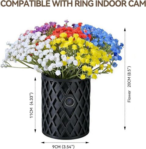 Disguise Camera Vase Compatible with Ring Outdoor Cam (Stick Up Cam) & Indoor Cam (1080p Edition) – Artificial Flower Included in Saudi Arabia