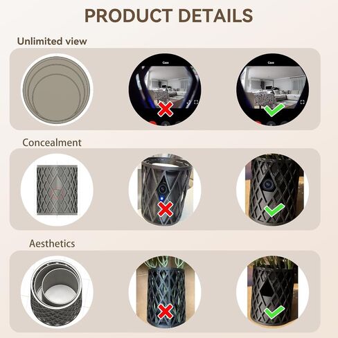 Disguise Camera Vase Compatible with Ring Outdoor Cam (Stick Up Cam) & Indoor Cam (1080p Edition) – Artificial Flower Included in Saudi Arabia