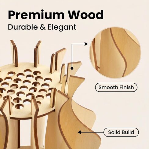 2 Pack Wooden Lego Flower Vase, Puzzle Vase for Lego Flowers Bouquet Building Set, Wooden Display Stand for Lego Botanicals Flower Lovers Lego Vase for Roses Cherry Blossom Sunflower Daffodils in Saudi Arabia