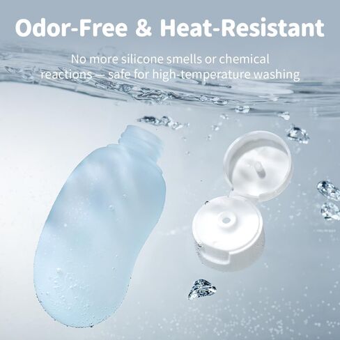 Travel Bottles 4 Pack – 2oz TSA Approved Travel Size Containers, Kidney-Shaped Ergonomic Design with Leak-Proof, Refillable Shampoo & Conditioner Bottles for Cruise & Airplane Travel in Saudi Arabia