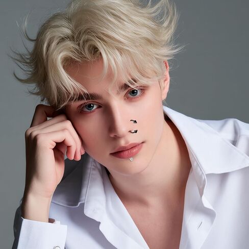 40Pcs lip jewelry, Steel labret piercing jewelry 16G Monroe snake bite jewelrys Helix Earring Daith Tragus Cartilage Studs Nose Septum for Women Men in Saudi Arabia
