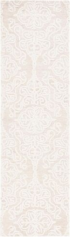 SAFAVIEH Blossom Collection Runner Rug - 2'3" x 8', Beige & Ivory, Handmade Wool, Ideal for High Traffic Areas in Living Room, Bedroom (BLM112B) in Kuwait