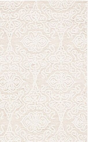 SAFAVIEH Blossom Collection Runner Rug - 2'3" x 8', Beige & Ivory, Handmade Wool, Ideal for High Traffic Areas in Living Room, Bedroom (BLM112B) in Kuwait