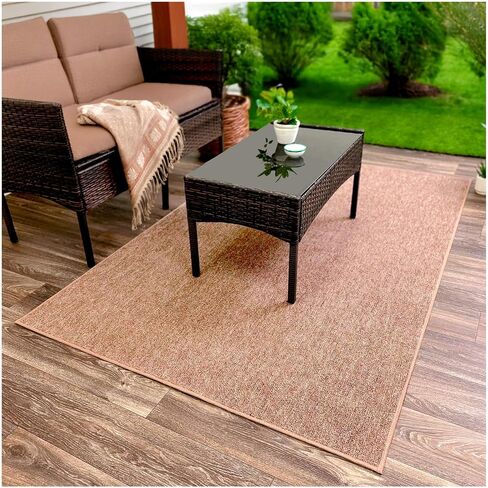KOECKRITZ 12' x 18' Area Rug – Indoor/Outdoor Carpet for Living Room, Bedroom, Patio – Durable Woven Backing Custom Cut Rug – Sage Brush in Saudi Arabia