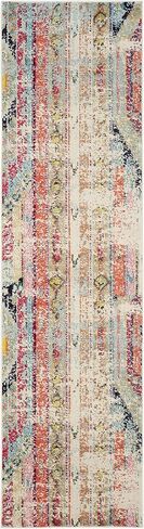SAFAVIEH Monaco Collection Runner Rug - 2'2" x 10', Multi, Boho Chic Tribal Distressed Design, Non-Shedding & Easy Care, Ideal for High Traffic Areas in Living Room, Bedroom (MNC222F) in Kuwait