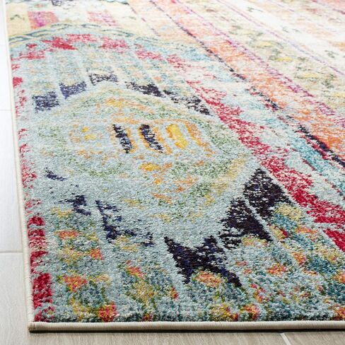 SAFAVIEH Monaco Collection Runner Rug - 2'2" x 10', Multi, Boho Chic Tribal Distressed Design, Non-Shedding & Easy Care, Ideal for High Traffic Areas in Living Room, Bedroom (MNC222F) in Kuwait