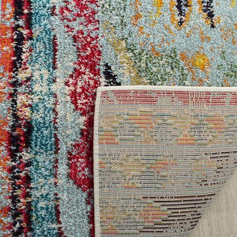 SAFAVIEH Monaco Collection Runner Rug - 2'2" x 10', Multi, Boho Chic Tribal Distressed Design, Non-Shedding & Easy Care, Ideal for High Traffic Areas in Living Room, Bedroom (MNC222F) in Kuwait
