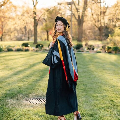 غطاء دكتوراه التخرج من GraduationMall للعلوم والرياضيات درجة الدكتوراه غطاء أكاديمي فاخر للدكتوراه مع أنابيب ذهبية in Kuwait