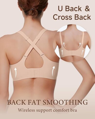 VRCOMFY Jelly Bras for Women Mesh Lace Wireless Deep V Bras for Women Comfort Seamless for Everyday Wear in Saudi Arabia