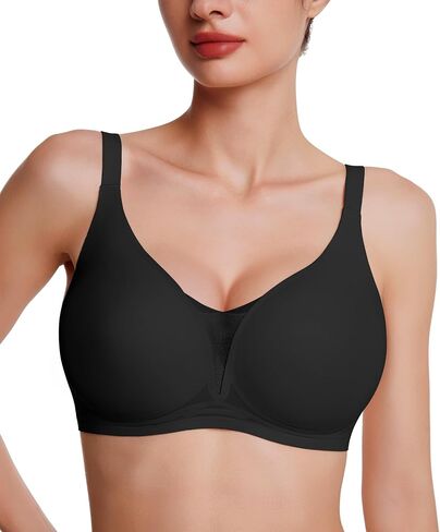 VRCOMFY Jelly Bras for Women Mesh Lace Wireless Deep V Bras for Women Comfort Seamless for Everyday Wear in Saudi Arabia