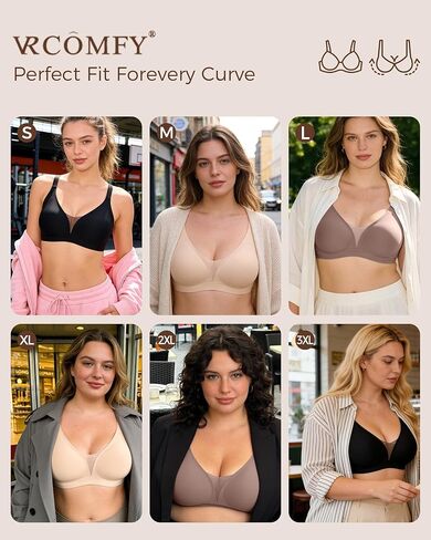 VRCOMFY Jelly Bras for Women Mesh Lace Wireless Deep V Bras for Women Comfort Seamless for Everyday Wear in Saudi Arabia