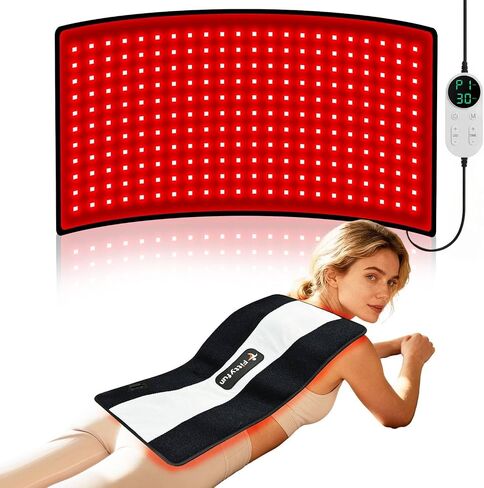 Red Light Therapy for Body, 24"x12" Large Near Infrared Light Therapy Belt, 242 Tri-Chip LEDs Red Light Therapy Mat for Back Pain, 660nm & 850nm Dual Wavelength Therapy Pad, Max 35W in Saudi Arabia