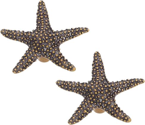 Alipis 2pcs Star Shape Cabinet Door Handles Brass Pulls Coastal Ocean Theme Metal Drawer Handles for ’ Room Wardrobe Nursery Furniture Decor in Kuwait