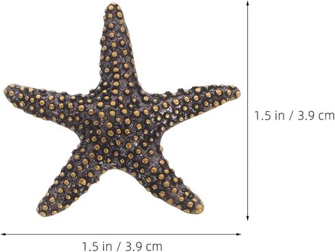 Alipis 2pcs Star Shape Cabinet Door Handles Brass Pulls Coastal Ocean Theme Metal Drawer Handles for ’ Room Wardrobe Nursery Furniture Decor in Kuwait