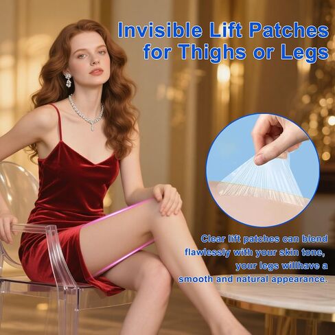 Thigh Lift Tape for Loose Skin - Waterproof & Invisible Skin Firming & Lifting Patches for Legs Stomach Arm, Breathable Inner Thigh Anti Chafing Friction Patch Body Tape for Women - 30 Pcs in Saudi Arabia