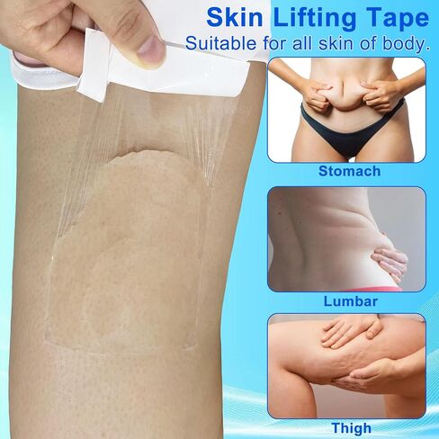 Thigh Lift Tape for Loose Skin - Waterproof & Invisible Skin Firming & Lifting Patches for Legs Stomach Arm, Breathable Inner Thigh Anti Chafing Friction Patch Body Tape for Women - 30 Pcs in Saudi Arabia