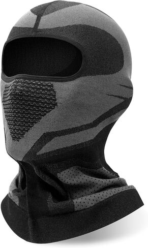 Motorcycle Balaclava Ski Mask All Season Windproof Breathable Face Vents Black in Kuwait
