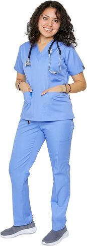 مجموعة ملابس نسائية كلاسيكية مكونة من 8 جيوب من Dress A Med - قميص علوي وسروال in Kuwait