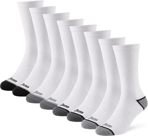 Penn Mens Athletic Socks 8 Pack Crew Socks for Men - Moisture Wicking Sport Socks for Gym Tennis Running, Size 10-13 in Kuwait