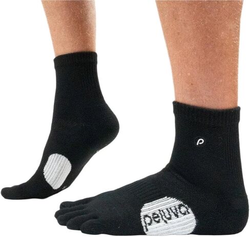Peluva Ultra Move Toe Socks - Athletic Breathable Five Finger Quarter Crew Socks for Men & Women in Saudi Arabia