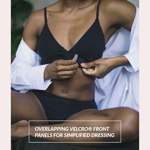 Front Closure Bras for Women Touch Fasteners - Adaptive Post Surgery Bra Seamless Comfort Beige in Saudi Arabia