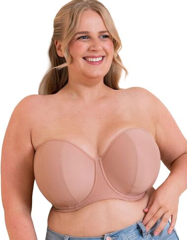 Curvy Kate Women's Luxe Strapless Multiway Underwire Bra, CK2601, Latte, 36F in Saudi Arabia