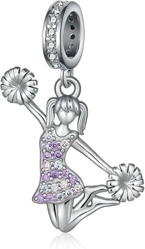 Cheer Charms for Bracelets 925 Sterling Silver Cheerleader Charms Cheer Cheerleader Jewelry Gifts for Women in Saudi Arabia