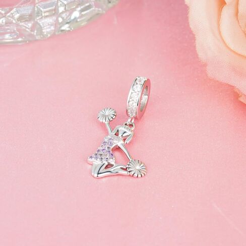 Cheer Charms for Bracelets 925 Sterling Silver Cheerleader Charms Cheer Cheerleader Jewelry Gifts for Women in Saudi Arabia