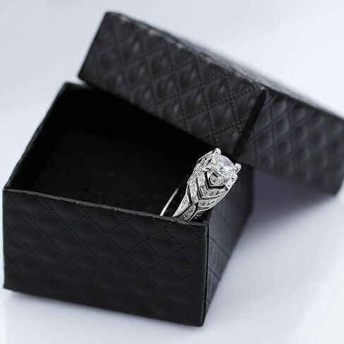 Uloveido White Gold Plated Fashion Jewelry Cocktail Ring for Women in Silver Color with Cubic Zirconia (Size 6 7 8 9 10) HR271 in Kuwait