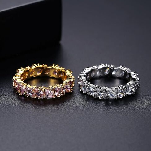 14K Gold Punk Style Moissanite Ring, Marquise Cut， Edgy Open Band Statement Ring for Women in Saudi Arabia