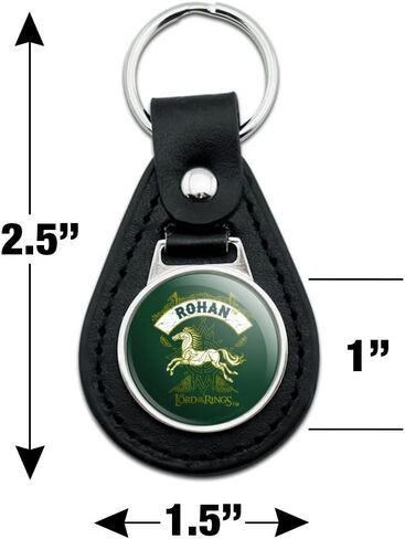 GRAPHICS & MORE Black Leather Lord of the Rings Rohan Keychain in Kuwait
