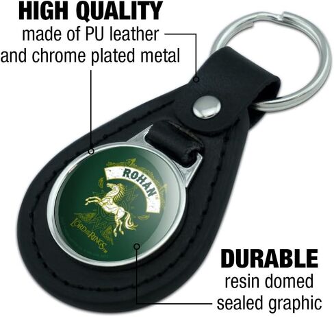GRAPHICS & MORE Black Leather Lord of the Rings Rohan Keychain in Kuwait