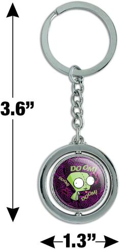 Invader Zim Gir Doom Dance Keychain دوارة معدنية مطلية بالكروم in Kuwait