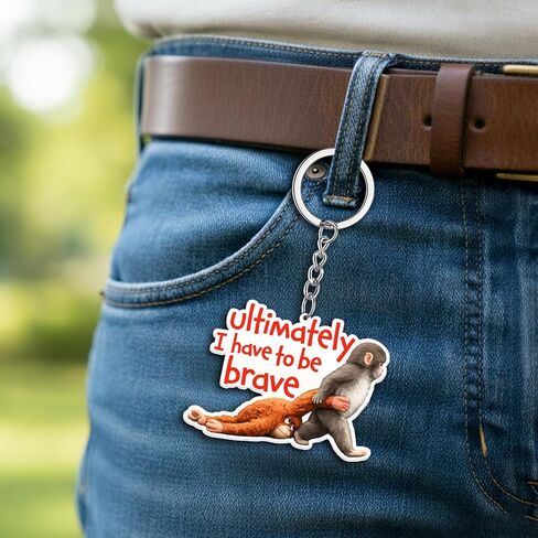 4Pcs The Monkey Keychain, Acrylic Monkeys Hugging Keychains for Backpack, Bag Charms Gifts in Saudi Arabia