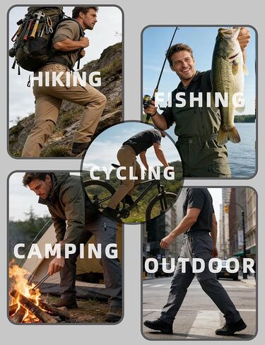 Hiking Lightweight Quick Dry Pants for Men Waterproof Zip Off Convertible Fishing with Multi Pockets in Saudi Arabia