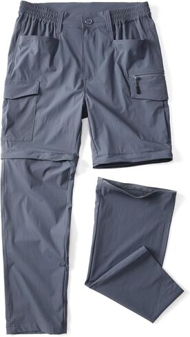 Hiking Lightweight Quick Dry Pants for Men Waterproof Zip Off Convertible Fishing with Multi Pockets in Saudi Arabia