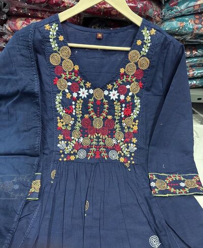 Women’s Embroidered Anarkali Kurta Set with Dupatta – Festive & Party Wear Ethnic Outfit in Kuwait