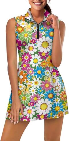 Tennis Dresses for Women XS - XXL Golf Dress with Shorts for Sports Workout Activewear 2 in 1 Set in Saudi Arabia