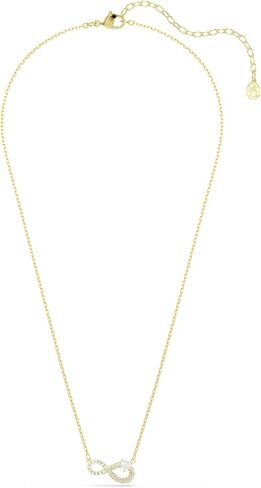 Swarovski Hyperbola necklace, Heart cut, Pavé, Infinity, White, Gold-tone plated in Kuwait