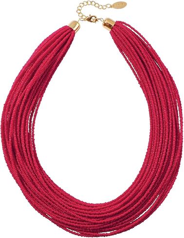 Bocar Multi Layer Chunky Bib Statement Seed Beads Cluster Collar Necklace for Women Gift (NK-10351) in Kuwait