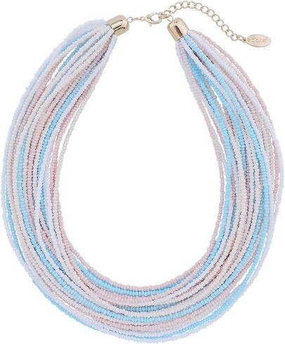 Bocar Multi Layer Chunky Bib Statement Seed Beads Cluster Collar Necklace for Women Gift (NK-10351) in Kuwait