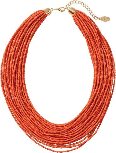Bocar Multi Layer Chunky Bib Statement Seed Beads Cluster Collar Necklace for Women Gift (NK-10351) in Kuwait