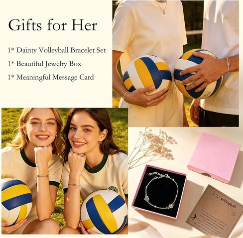 14K Gold Plated Volleyball Bracelet Jewelry for Women, Sport Accessories Volley Ball Gifts for Coach Players Lovers in Saudi Arabia