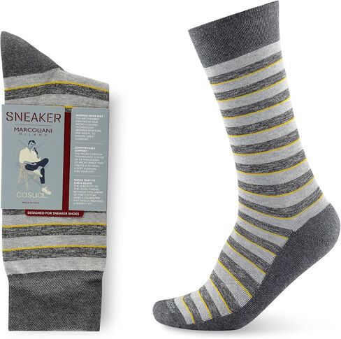 Marcoliani Milano Made in Italy - Socks for Sneakers | Essence of Cotton Simple Stripe Sneaker in Kuwait