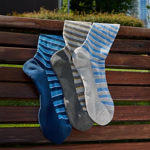 Marcoliani Milano Made in Italy - Socks for Sneakers | Essence of Cotton Simple Stripe Sneaker in Kuwait