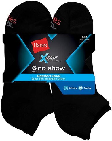 جوارب Hanes الرجالية Hanes Xtemp No Show in Kuwait